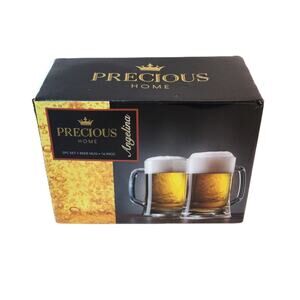 Set of Precious Home "Angelina" 2 - piece beer mugs 16.9 oz New in box